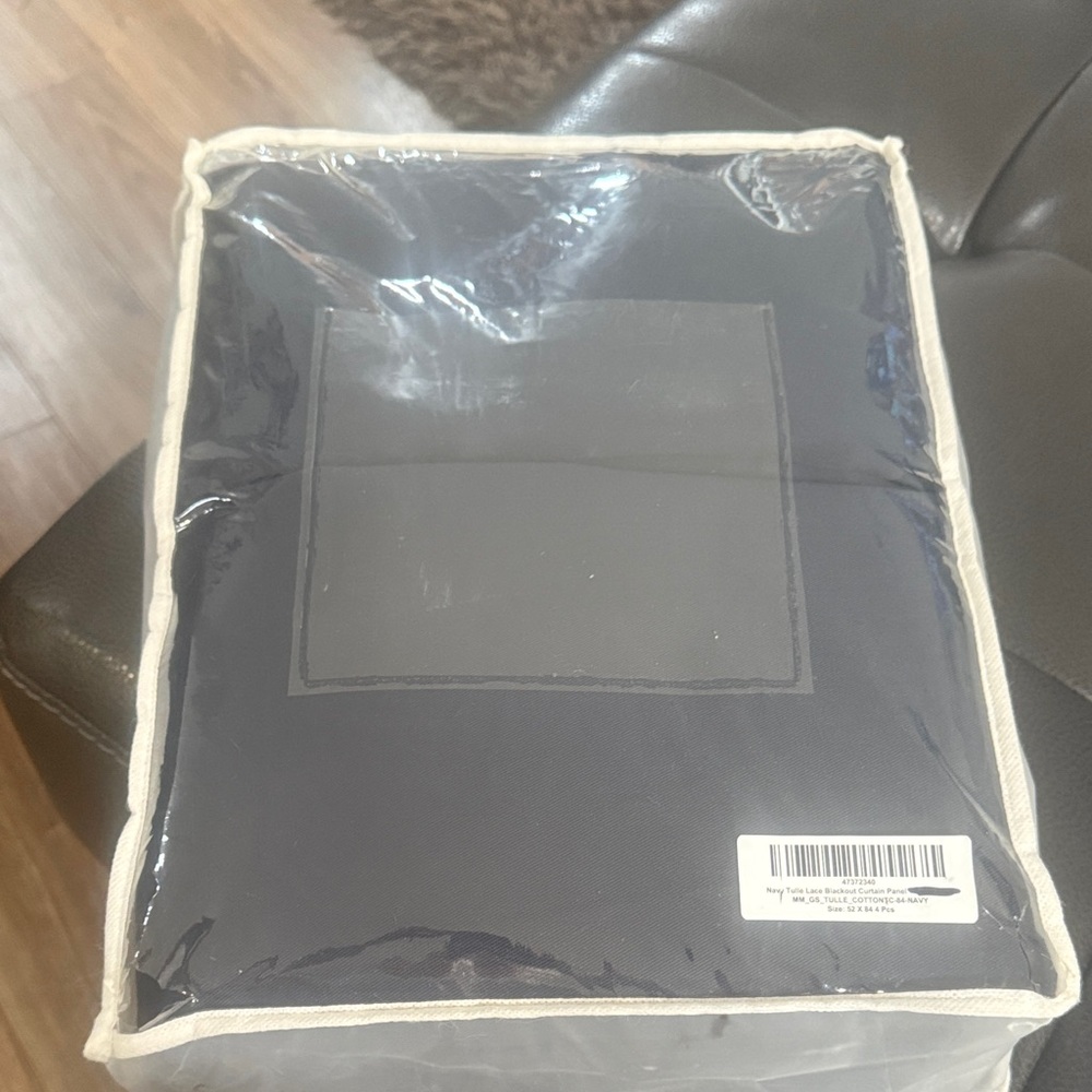 Navy Blue 2 curtain panels 52x84